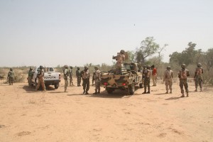 Nigerian Army soldiers patrol Sambisa Forest 