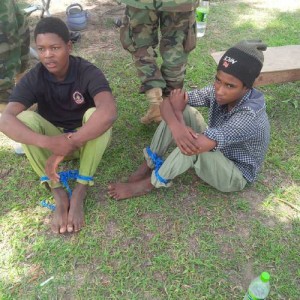 Foreign mercenaries captured during raid Photo credit: PR Nigeria