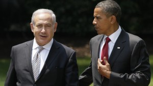 In this July 6, 2010, file photo, President Barack Obama, right, talks with Israeli Prime Minister Benjamin Netanyahu as they walk to Netanyahu’s car outside the Oval Office of the White House in Washington. (AP/Carolyn Kaster)