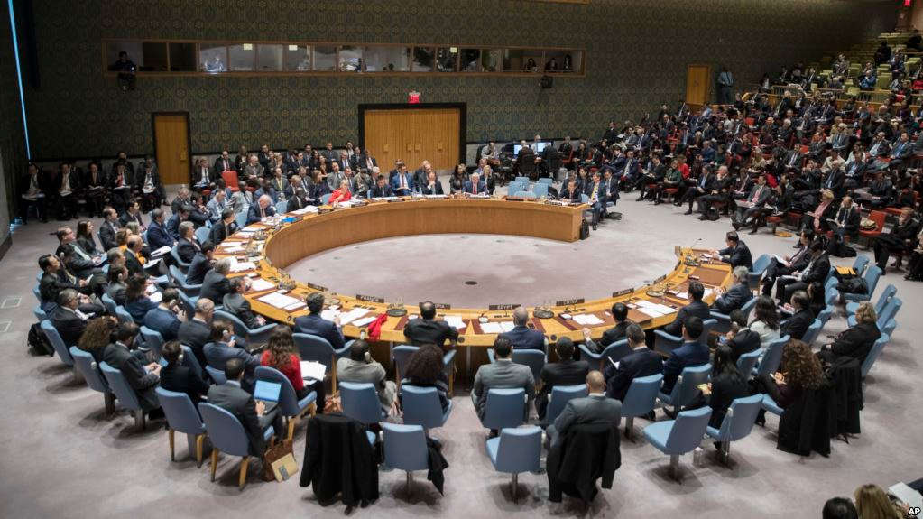 (1/1)FILE- The United Nations Security Council meets on the situation in North Korea, at U.N. headquarters, Dec. 15, 2017. 